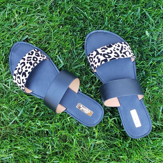 leopard sandals