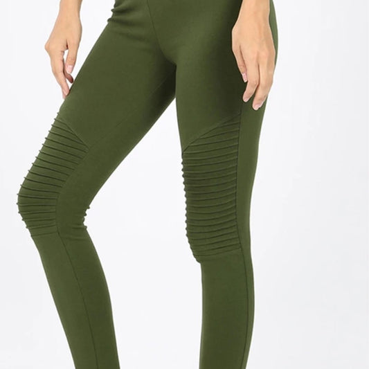 Hello Moto Jeggings - Army Green