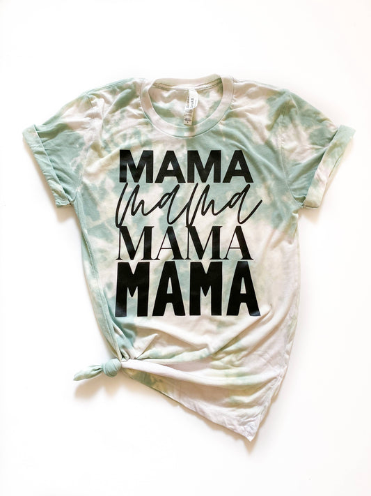 Mama bleached graphic tee. Soft fabric. Everyday life clothing,
